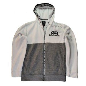Ecko Unltd Hoodie Rhino Logo Mens Med Black and White Full Zip